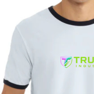 T-shirt décontracté pour homme en coton, col rond contrastant, manches courtes, doux et respirant, idéal pour le streetwear et la mode - Product Image 5