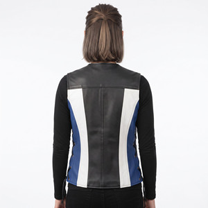 Chaleco de Cuero Ajustado para Mujer, Chaleco de Cuero con Botones, Chaleco sin Mangas para Mujer, Chaleco de Cuero con Bolsillos Laterales para Chicas - Product Image 2
