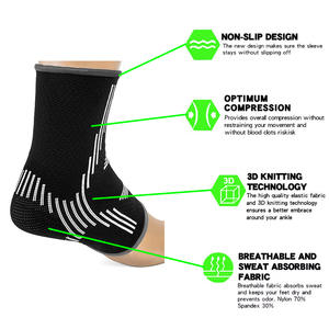 Manchon de compression élastique tricoté respirant pour le sport, protection de la cheville, absorption des chocs, soulagement de la douleur pour les coudes et les genoux - Product Image 4