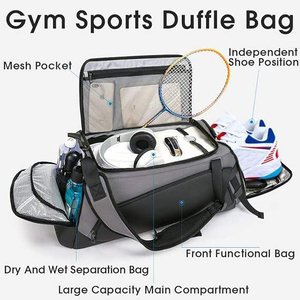 Heavy Duty Fitness Travel Duffel <b>Bag</b> Handles Large Interior Space For Workout Gear Professional Quality For Daily Gym Training - Product Image 3