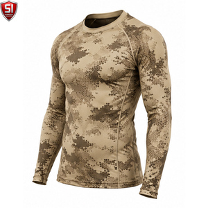 Unisex <b>Long</b> <b>Sleeve</b> Rash Guard <b>Compression</b> <b>Shirt</b> Printed Quick Dry Spandex/Polyester Sports Bodysuit Lightweight Activewear - Product Image 3