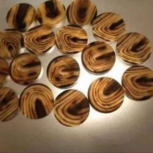 Boutons en corne de buffle vierges, colorés, pour costume, manteau élégant, pull, blanc avec noir, pour vêtement de sport - Product Image 4