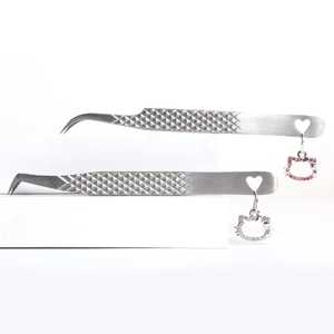 Pinzas de Precisión para Extensión de Pestañas, Hechas a Mano, de Acero Inoxidable, para Volumen, Personalizables - Product Image 4