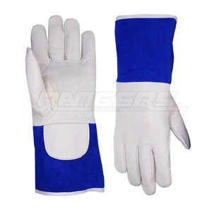 Gants de sécurité en cuir à manches longues, personnalisables avec logo, anti-coupure, pour soudure, haute qualité, résistants à la chaleur, pour le travail - Product Image 2