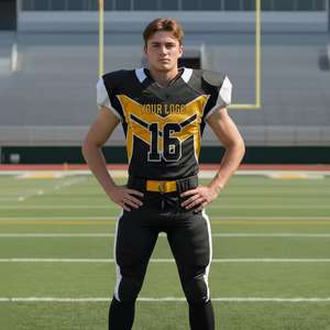 Uniforme de Fútbol Americano de Alta Calidad, 100% Poliéster, Bajo Precio, Colores Personalizados, Logotipo, Todas las Tallas, Uso en las Cuatro Estaciones, Servicio OEM - Product Image 1