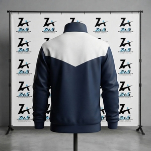 Veste de lacrosse streetwear de qualité supérieure, broderie sur toile de coton, veste tendance avec fermeture éclair, veste de lacrosse pour homme - Product Image 2