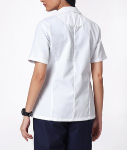 OEM Medical Scrubs Set Hospital Customized <b>Nurse</b> Short Sleeve Blue Unisex Polyester Spandex Summer Hospital Staff Clothes - Product Image 3