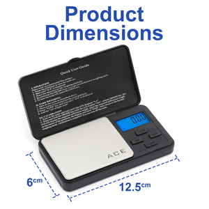 Balance de poche numérique miniature de haute qualité, alimentée par piles, plateforme en acier inoxydable, pour peser les bijoux jusqu'à 500 g - Product Image 6