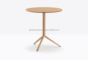 Table de bistrot ronde en métal noir mat – Table à manger moderne à pieds évasés pour cafés urbains et salles de repos professionnelles - Product Image 3