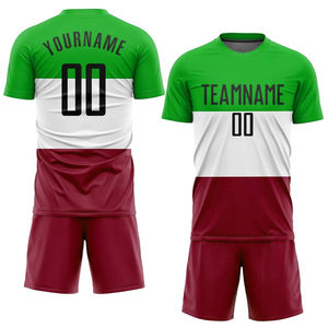 Conjunto de Camiseta de Fútbol Azul Personalizada, Manga Corta, Cuello Redondo, Absorbe la Humedad, Impresión Sublimada, Nombre del Equipo, Número, Ropa Deportiva Unisex para Adultos - Product Image 2