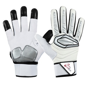 Sport Gloves for Youth Silver Anti-Slip Great Grip <b>Sticky</b> Silicone Lightweight American Football Custom Logo Outdoor - Product Image 1