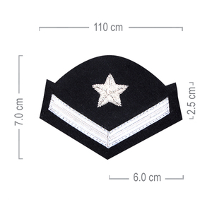 Parches de Chevron Bordados a Bajo Precio al por Mayor, Personalizados, Hechos a Mano, Servicio OEM, Chevrons para Uniformes, Marca NANBA GROUP, Sin Correa - Product Image 4