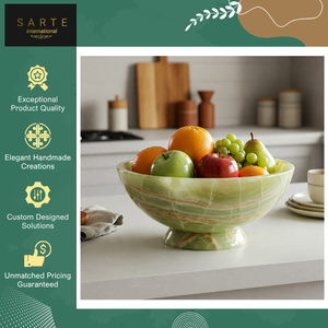 Cuenco Decorativo de Ónix Verde Natural Premium, Hecho a Mano, para Decoración del Hogar, Fabricante, Exportador, OEM, ODM, Venta al Por Mayor - Product Image 5