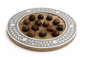 Luxury Handcrafted Wooden Resin Serving Tray with Elegant Artistic Finish for <b>Coffee</b> <b>Table</b> Dining Decor Kitchen Serving & Mode - Product Image 3