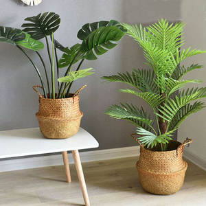 ตะกร้าหญ้าทะเลตกแต่งแบบเรียบง่ายทำด้วยมือของ zetilla - Product Image 5