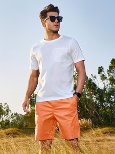 Shorts en coton de haute qualité pour hommes, confortables, légers, pour l'été, avec taille élastique, décontractés, pour la détente, la gym, l'entraînement, la course à pied - Product Image 3