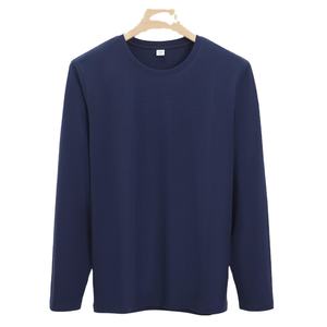 Camiseta de Hombre de Última Moda, Manga Larga, Cuello Redondo, Tejido Frontal, Precio Económico, Venta al Por Mayor, OEM, Casual, 100% Algodón, Logotipo Personalizado - Product Image 1