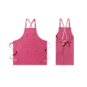 Tablier en cuir avec plusieurs poches, vêtement de travail classique pour barbiers et toilettage d'animaux - Product Image 1