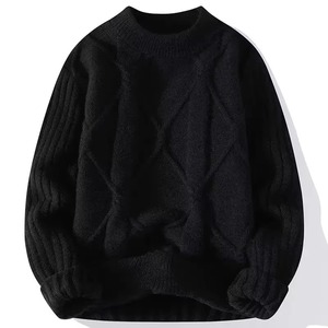 Suéteres de Punto para Hombre 2026, Última Moda, Venta al Por Mayor, Alta Calidad, 100% Algodón, Personalizables, Antiarrugas, Manga Larga, Cuello Redondo, Unisex - Product Image 3