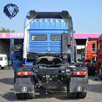 Camion tracteur d'occasion Shacman 4x2 à transmission automatique, boîte de vitesses Weichai FAST, suspension pneumatique gauche - 351-450 CV, diesel Euro 5, conteneur