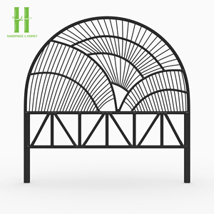 Lit en rotin le plus vendu avec panneaux de tête de lit simples, idéal pour la maison et l'hôtellerie, directement de l'usine, rotin 2026 - Product Image 4