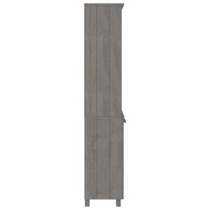 Juego de 2 Muebles Altos de Madera de Pino Macizo y MDF en Gris Claro para Sala de Estar, Elegantes Armarios - Product Image 4