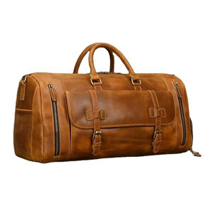 Bolsa de Viaje de Cuero Resistente al Agua, Unisex, Grande, con Forro de Poliéster y Correa Ajustable para Gimnasio y Negocios - Product Image 2