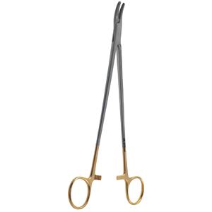 Pinces à percer les bijoux, pinces en acier inoxydable de qualité lourde, 9 pouces, porte-aiguilles Heaney, instrument médical incurvé dentelé - Product Image 1