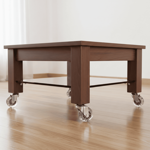 Roue pivotante silencieuse en PVC transparent de 2,5 pouces avec tige filetée de 5/16 pouces et roulements à billes pour chariot, étagère, armoire - Product Image 3