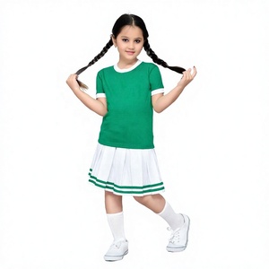 Uniforme Deportivo para Niñas de Guardería, Camiseta de Cuello Redondo y Manga Corta 100% Algodón con Falda Plisada - Product Image 2