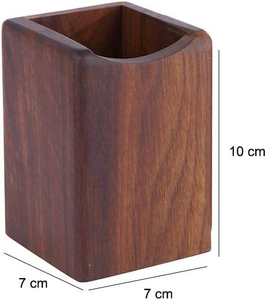 Porta lápices de madera, organizador de bolígrafos y lápices para escritorio, con un acabado natural de alta calidad. - Product Image 3