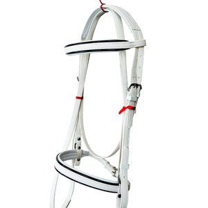 Brida de Polo Ajustable de Cuero Genuino de Primera Calidad para Caballos, con Narquera Acolchada Suave, Ajuste Cómodo, para Equitación y Entrenamiento - Product Image 1