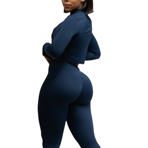 Conjuntos de Yoga para Mujer al por Mayor, Personalizados, Transpirables, de Spandex/Nailon, 2 Piezas, Cintura Alta, Ropa Deportiva, Conjuntos de Yoga de Alta Calidad - Product Image 5