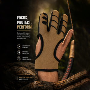 Service OEM, gants de tir à l'arc à 3 doigts en tissu respirant de haute qualité, personnalisés, avec pointes renforcées et sangle de poignet - Product Image 6