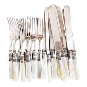 ชุดช้อนส้อมสแตนเลสเกรดร้านอาหาร พร้อมด้ามจับมุก สำหรับบริการรับประทานอาหารระดับมืออาชีพ โรงแรม และงานจัดเลี้ยง - Product Image 5