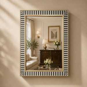 Modern Bone Inlay <b>Mirror</b> Frame Eco-friendly Customizable Size Color Decorative Wall <b>Mirror</b> for Home Decoration By GIFTY CRAFT - Product Image 1