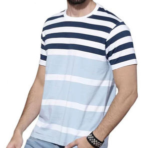 T-shirt à col en V pour homme, décontracté, à manches courtes, tissu doux et respirant pour les sorties estivales à la plage et les escapades du week-end - Product Image 1