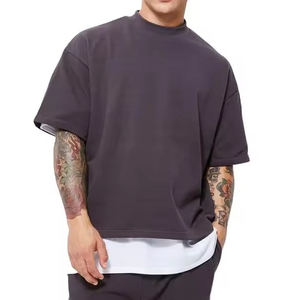 Camisetas de Manga Corta 100% Algodón para Hombre, Tallas Grandes, Nuevo Diseño, Ropa Casual, Logotipo Personalizado Impreso, Precio Económico - Product Image 5