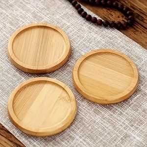 Posavasos Redondos de Bambú para Macetas, Absorbentes de Agua, Ecológicos, para Escritorio, Hogar y Jardín - Product Image 2