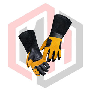 Gants de soudage pour hommes et femmes en cuir de vachette, antistatiques, résistants aux déchirures, pour soudage MIG, électrode, grillades, jardinage, anti-chaleur/anti-feu - Product Image 2