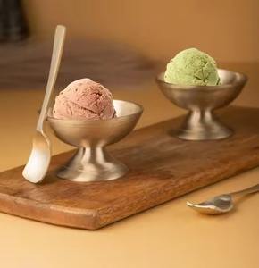 Elegante tazón de metal para helado, taza de acero inoxidable para postre, vajilla. - Product Image 6