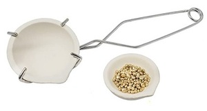 Support de creuset en céramique irrégulier avec poignée en acier inoxydable pour outil de fusion de bijoux SUNTOOLS/STIPL Modèle 198D - Product Image 4