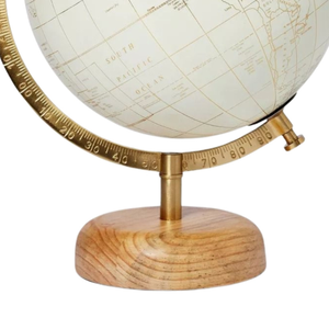 Luxury <b>Desk</b> Globe with Wood Iron & Plastic Stand | Decorative World Map Globe for Office <b>Desk</b>, <b>Study</b> Room & Home Interior - Product Image 2