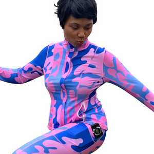 Ensemble de survêtement camouflage pour femmes Jack and Jill, veste zippée intégrale et leggings, vêtements de sport, logo personnalisé, vente en gros OEM - Product Image 5