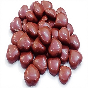 Cristal de Ágata Natural, Jaspe Rojo, Corazones Esféricos Hechos a Mano para Sanación, Pequeños Cristales Tallados, Metafísica de la Nueva Era - Product Image 1