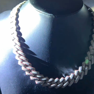 Luxury 18MM Square Cluster Cuban Link <b>Chain</b> VVS Moissanite Hip Hop Necklace <b>Men</b> Custom 925 <b>Sterling</b> <b>Silver</b> <b>Chain</b> - Product Image 1