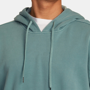 Sweat à capuche thermique 100 % coton pour homme, grande taille, couleur unie, hiver, épaules tombantes, anti-rétrécissement, en polaire - Product Image 5