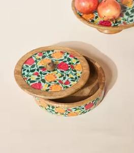 Caja de Madera Tradicional para Chapati, Hecha a Mano, para Guardar Roti - Product Image 5