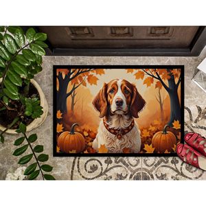 Brittany Spaniel Fall Paillasson Paillasson Antidérapant Lavable Low Pile Intérieur Extérieur Tapis D'entrée 24H X 36W Tapis De Porte Avant - Product Image 3