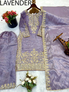 ชุดแต่งกายปากีสถานแบบดั้งเดิมของผู้หญิงชุดปันจาบิสำหรับปาร์ตี้ฤดูหนาวชุดผ้าจอร์เจียแบบเย็บตามสั่ง - Product Image 4